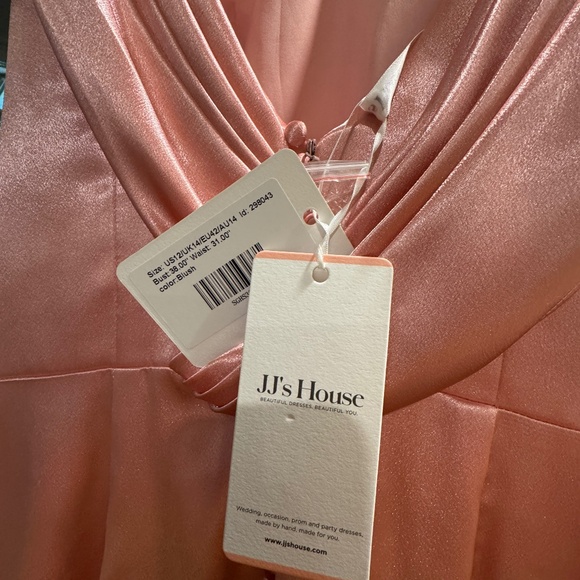 JJ's House Blush Satin three sizes 12, size 16, size 10 Bridesmaid dresses - Picture 1 of 10